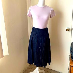 Barneys New York holiday gold sparkle elegant black pleat skirt made in Italy